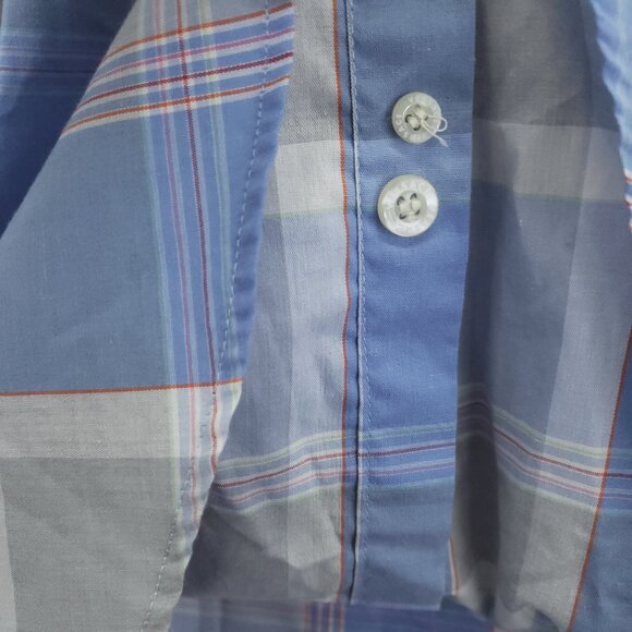 *RARE* Gianni Versace K2000 Plaid Shirt Mens XL Blue Grey - Picture 10 of 13